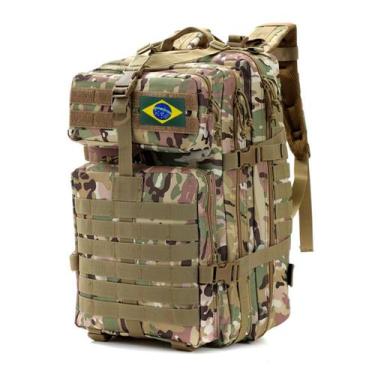 Imagem de Mochila Tática Militar 50L Impermeável Super Reforçada para Camping / 