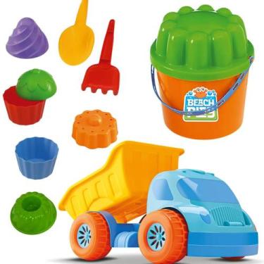 Imagem de Kit Balde de Praia + Caminhão Caçamba - Gava Toys