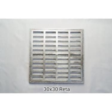 Imagem de Ralo linear 30x30 reta com armaçao sem vinco de corte - jr grelhas