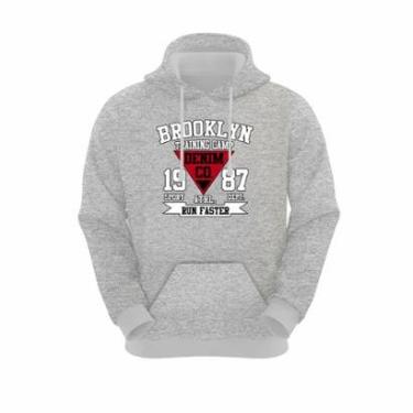 Imagem de Moletom Canguru Unissex Blusa de Frio Capuz Bolso Algodão Inverno-Unissex