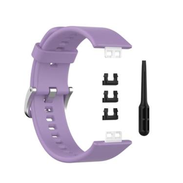 Imagem de XLCZMYL Pulseira de silicone para Huawei Watch Fit Pulseiras de substituição com ferramentas para acessórios Huawei Fit, roxa, para Huawei Watch Fit Special Edition