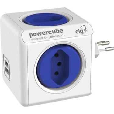 Imagem de Adaptador Benjamim Múltiplo Com Usb Powercube Pwc-r5 Bivolt Elg [f002]