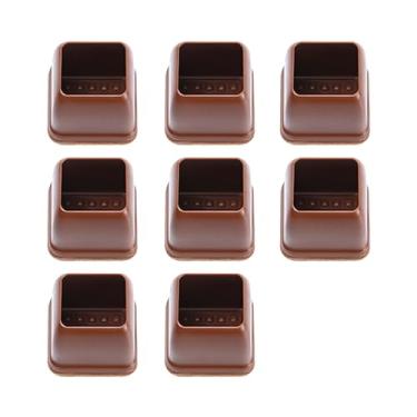 Imagem de Protetores de Piso da Perna da Cadeira de 8pcs, Cobertura de Proteção Dos Pés da Perna de Móveis Com Feltro, Sem Ruídos, Fácil de Usar para Cadeira, Mesa, sofá (L quadrado)