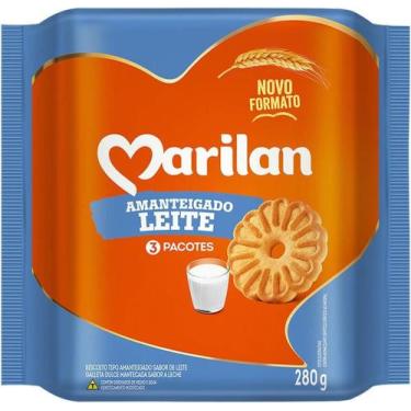 Imagem de Kit c/ 2 Biscoito Marilan Amanteigado Leite 280g