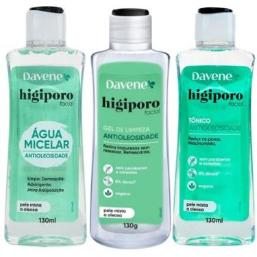 Imagem de Tônico Sabonete Gel e Água Micelar Pele Mista/Oleosa Davene