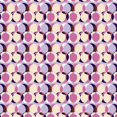 Imagem de Papel De Parede Abstrato Circulos Rosas E Lilas Autocolante