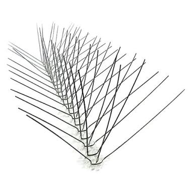 Imagem de Bird-X Espigões de pássaro de aço inoxidável originais, pontas largas regulares de 15 cm desde 1964, pontas de pássaros para pombos e outros pássaros pequenos, fáceis de instalar, contém tiras de 60