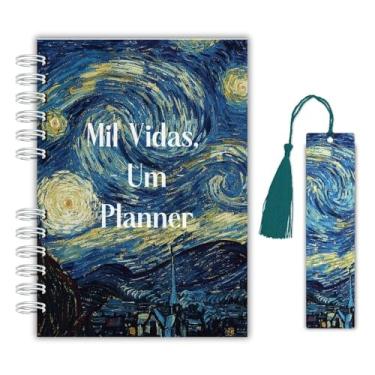 Imagem de Planner de Leitura – Noite Estrelada de Vicent Van Gogh Edition, Coleção Mil Vidas, Um Planner | Brindes Inclusos: Tassel + Magnético