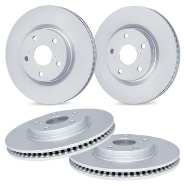 Imagem de R1 Concepts Freios e rotores dianteiros e traseiros | Rotores de freio em branco | Rotores de freio a disco dianteiro e traseiro | Serve para BMW 230i 2022-2024; BMW 330e, 430i, Toyota GR Supra 2022