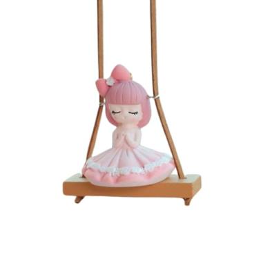 Imagem de Enfeite para pendurar espelho retrovisor de carro bonito e versátil da LXQTAO; ideal para várias configurações, incluindo veículo, quarto, banheiro, escritório e showroom (rosa)