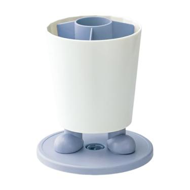 Imagem de Porta-Lápis Para Mesa, Organizador de Mesa Com Acessórios Para Material de Escritório, Recipiente Giratório 360 Graus Com 4 Divisórias Para Material Escolar em Casa, Trabalho ou Sala de Aula