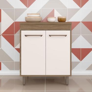 Imagem de Balcão Barcelona 2 Portas E 1 Prateleira Poliman Carvalho Oak/off White