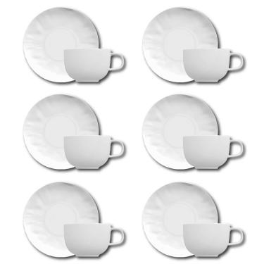 Imagem de Conjunto De Xícaras Para Café Germer Orgânico Em Porcelana 80 Ml 6 Peças Branco