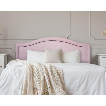 Imagem de Cabeceira Casal Curva Luxo 140x60 Courino Rosa - Tachas Fumê