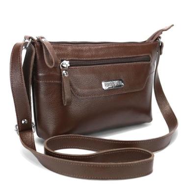 Imagem de Bolsa Feminina em Couro Legitimo Alça Transversal Pequena Road Seven, 