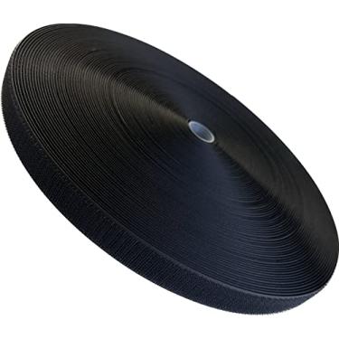 Imagem de GreyFit Fita De Nylon Preta Com Gancho Costura 1 Polegada, Rolo 50 Jardas (150 Pés)