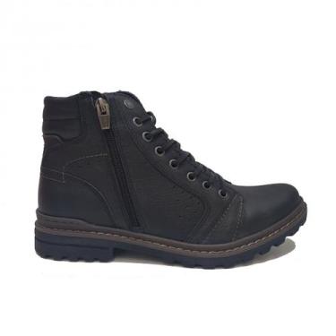Imagem de Coturno Estiloso Em Couro Masculino Freeway Wrangle2-3708, Preto, 41