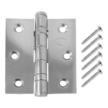 Imagem de Dobradiça Para Portas 3X2.5 2Mm Inox 304 Polido Geris