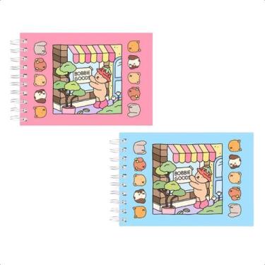Imagem de Kit com 2 Livro de Colorir Caderno Bobbie Goods Capa Dura Holográfica 
