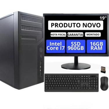 Imagem de Computador Completo Intel Core I7 16 GB SSD 1TB Monitor 19" kit perifé