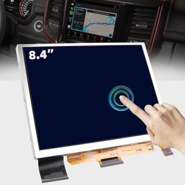 Imagem de Dasbecan TDO-XGA084 Tela sensível ao toque de 21.3 cm Uconnect 4C UAQ LCD Monitor de navegação por rádio compatível com Dodge Ram Chrysler Charger Jeep Cherokee 2018-2023, tela anti-luz azul