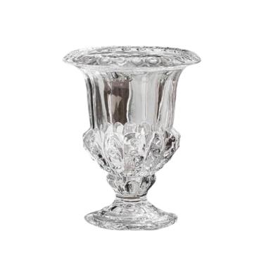 Imagem de WeiLaiKeQi Vaso de vidro para flores, vaso de mesa, ornamento minimalista, arranjo floral, suporte para buquê, para armário de TV, estante para livros, casa, M