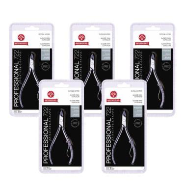 Imagem de Kit 5 Alicates de Cutícula 722 Professional Aço Inox Mundial