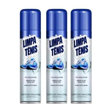Imagem de kit 3 Limpa Tênis Premium Petroplus STP 300ml Cor:prata e azul
