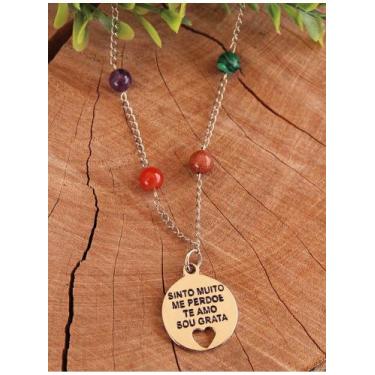 Imagem de Colar Hoponopono Pedrinhas - Hippie Artesanatos