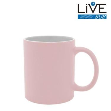 Imagem de Caneca cerâmica - 325 ml - fosca - rosa - Subliarte Sublimação