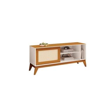 Imagem de Rack CY Estilo Retrô 1.36m Para TV Até 55'' Polegadas Cor Off White / 