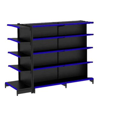 Imagem de Gôndola FIT Centro 1,70m Altura x 2,40m Comprimento 1 Ponta 1 Inicial 1 Continuação