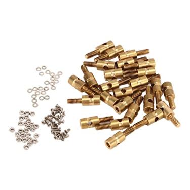 Imagem de RC Modelo Pushrod Linkage Stopper 1,5mm Interface Brass Ajuste Rápida Parte de substituição do conector para modelos de navio RC Helicópteros de aeronaves