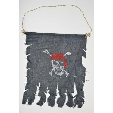 Imagem de Bandeira  Pirata Rasgada - Festas e Fantasias