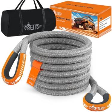 Imagem de VOETIR Corda De Recuperação Cinética 1-1/8'' X 20 Pés, Cinta Reboque 40980 Libras, Kit Off-Road Para Serviço Pesado, Caminhões, Jipes, Veículos, Utv, Atv, Suv