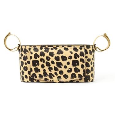 Imagem de TWELVElittle Organizador de carrinho - Estojo de carrinho Peek-A-Boo com lenço de bebê em couro vegano, preto