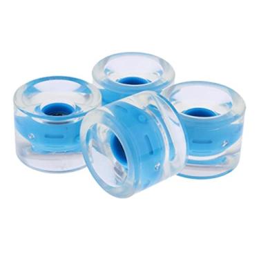 Imagem de Tachiuwa Rodas de Skate Longboard 70 Mm (conjunto de 4) para Cruzeiro, Faça Você Mesmo Os Skates Elétricos, Brilho Intenso à Noite - Azul, 70x51mm