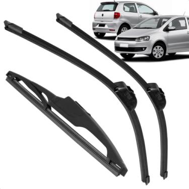 Imagem de Kit Completo 3 Palhetas Limpador Parabrisa Silicone Fox 2003 a 2012