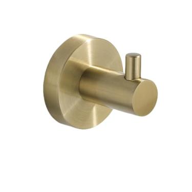 Imagem de Ganchos de toalha de aço inoxidável para banheiro, suporte de parede, cabide de porta resistente, toalha, roupão, gancho para casaco, ouro rosa cromado (ouro escovado)