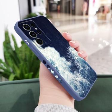 Imagem de Capa de celular com estampas para Samsung Galaxy S25 S24 S23 S22 S21 S20 Ultra Plus FE Note 20 Ultra 10 9 Plus, azul claro, para Note 10 Pro
