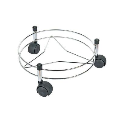 Imagem de Suporte para Botijão de Gás Aço Cromado Tubular Reforçado 30cm - Araminas