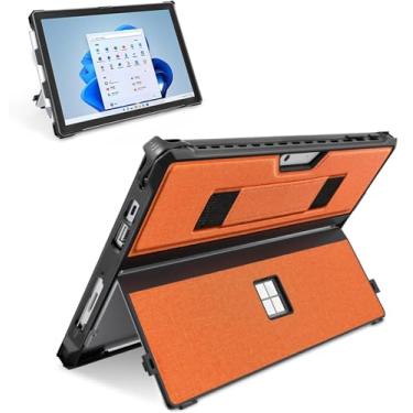 Imagem de SSS·GRGB Capa para Microsoft Surface Pro 7+/7/6/5/4/Pro LTE de 12,3 polegadas, capa protetora resistente, com suporte para caneta Stylus e alça de mão, compatível com teclado tipo capa,