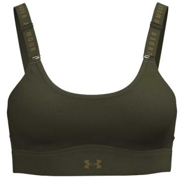 Imagem de Under Armour Sutiã esportivo feminino Infinity Mid Impact, (308) Verde expedição / / verde cantina, (Large) D/DD