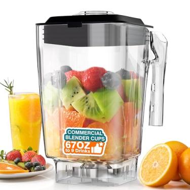 Imagem de WantJoin Copos De Liquidificador Comerciais Profissionais Somente Para A Série 8001, Copos De Reposição Para Liquidificador Silencioso (Plástico)