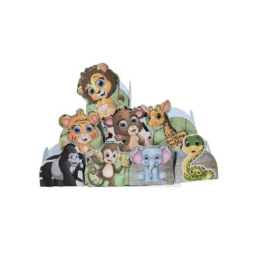 Imagem de Forminhas para Doces Tema Animais do Safari — Decoração de Festa Infantil, Lembrancinha, Mesa de Doces Personalizada — Kit com 50 unidades