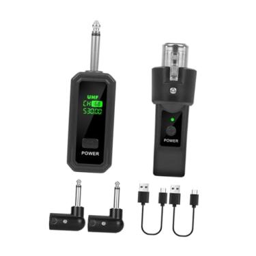 Imagem de MERIGLARE Transmissor e receptor de microfone sem fio Adaptador de microfone universal adaptador XLR para condensador Mixer de áudio, 1 Por 2