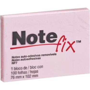 Imagem de Bloco De Recado Autoadesivo Notefix 100Folhas Rosa - Planeta Brinquedo