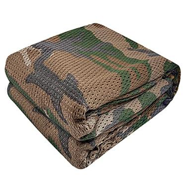 Imagem de GRVCN Tecido de malha de juta camuflada – Capa de tela de camuflagem 75D para persianas de chão de caça, suportes de árvore militares de acampamento