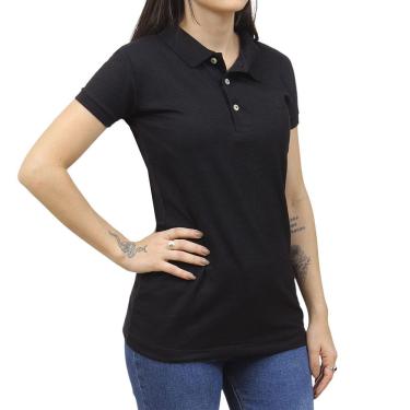 Imagem de Camisa Gola Polo Feminina Preta TXC 38247