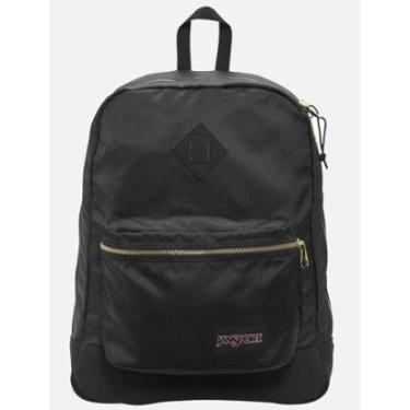 Imagem de Mochila JanSport Super FX Black Gold Premium Poly Preta-Masculino